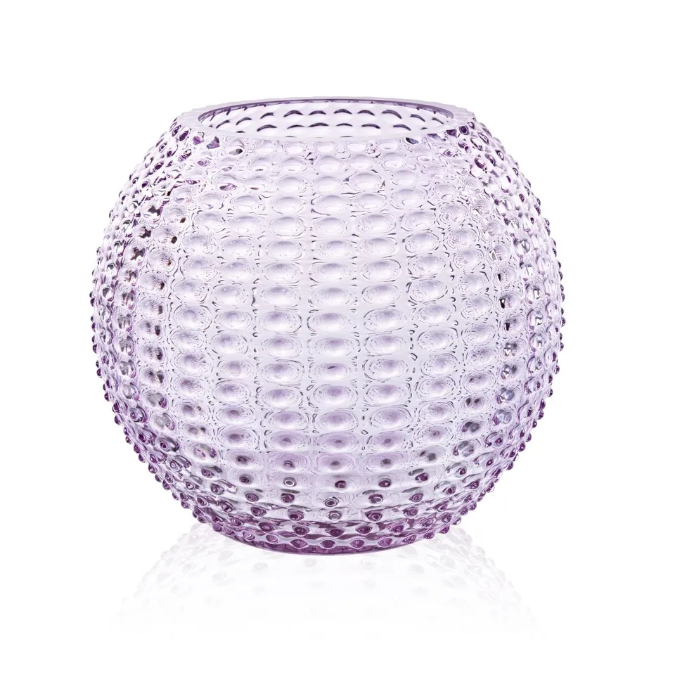 klimchi-hobnail-grand-vase-rond-lilas-sans-plomb image 1