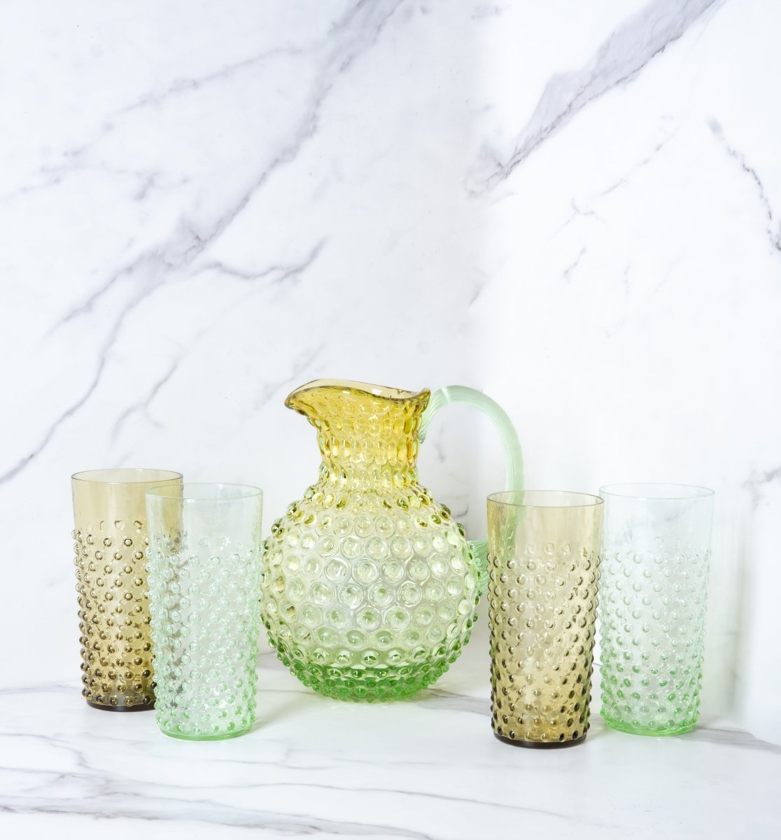 klimchi-hobnail-service-pichet-meadow-2000-ml-verres image 2