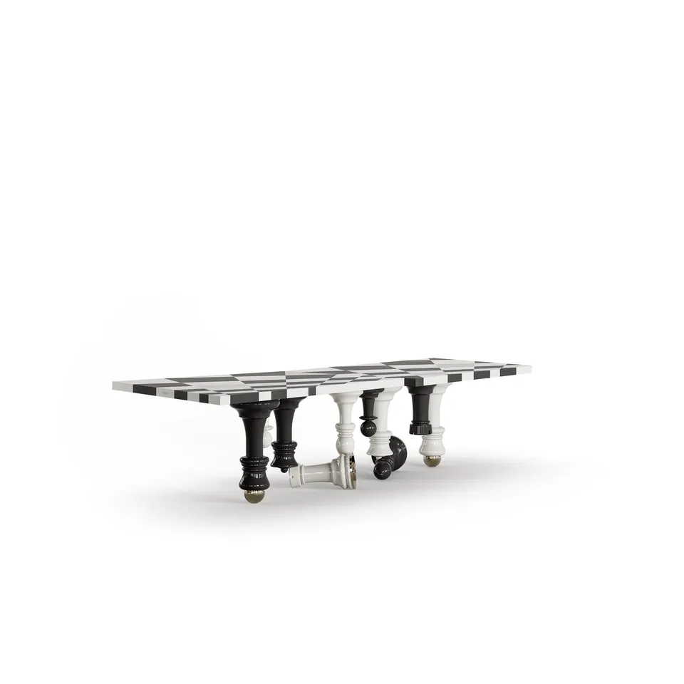 bablanc-mate-table-manger-fr-ne-noir-blanc-laqu image 1