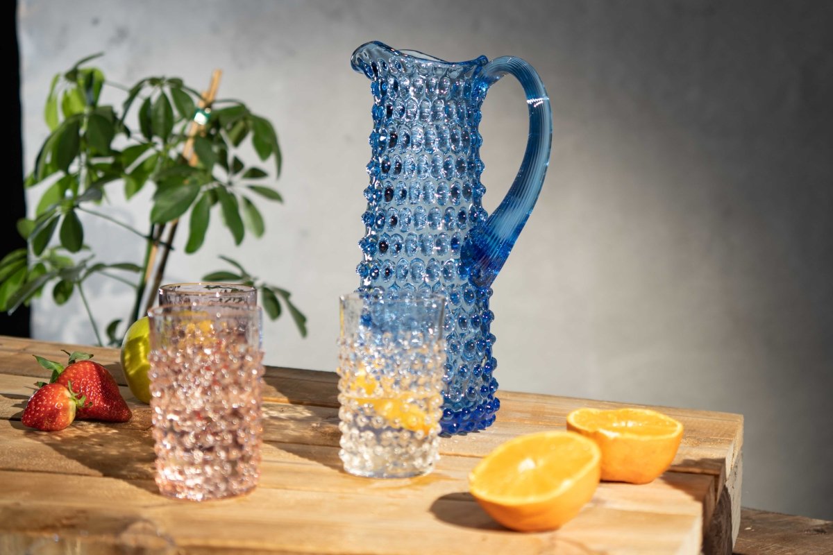 klimchi-hobnail-carafe-pichet-bleu-clair-1-l-1000-ml image 2