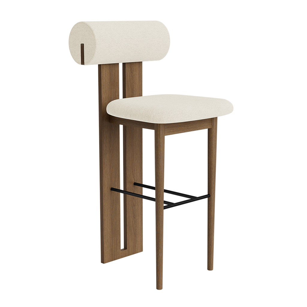 norr-11-hippo-tabouret-bar-65-cm-ch-ne-noir-tissu-sable image 6