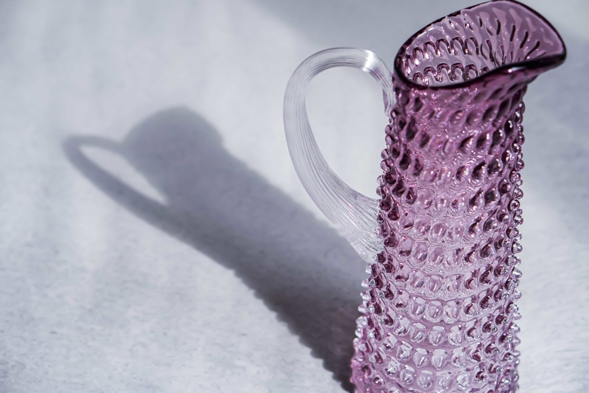 klimchi-hobnail-carafe-pichet-violet-1-litre image 3