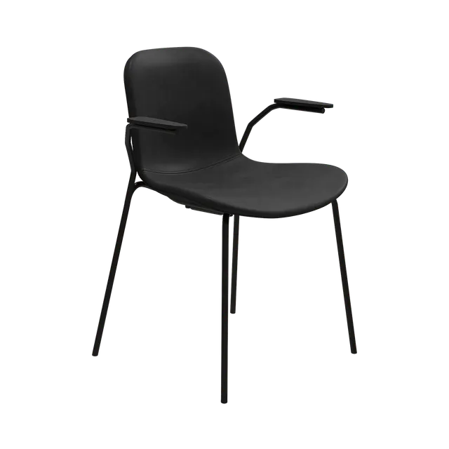 norr-11-langue-chaise-accoudoirs-gris-ch-ne-noir image 1