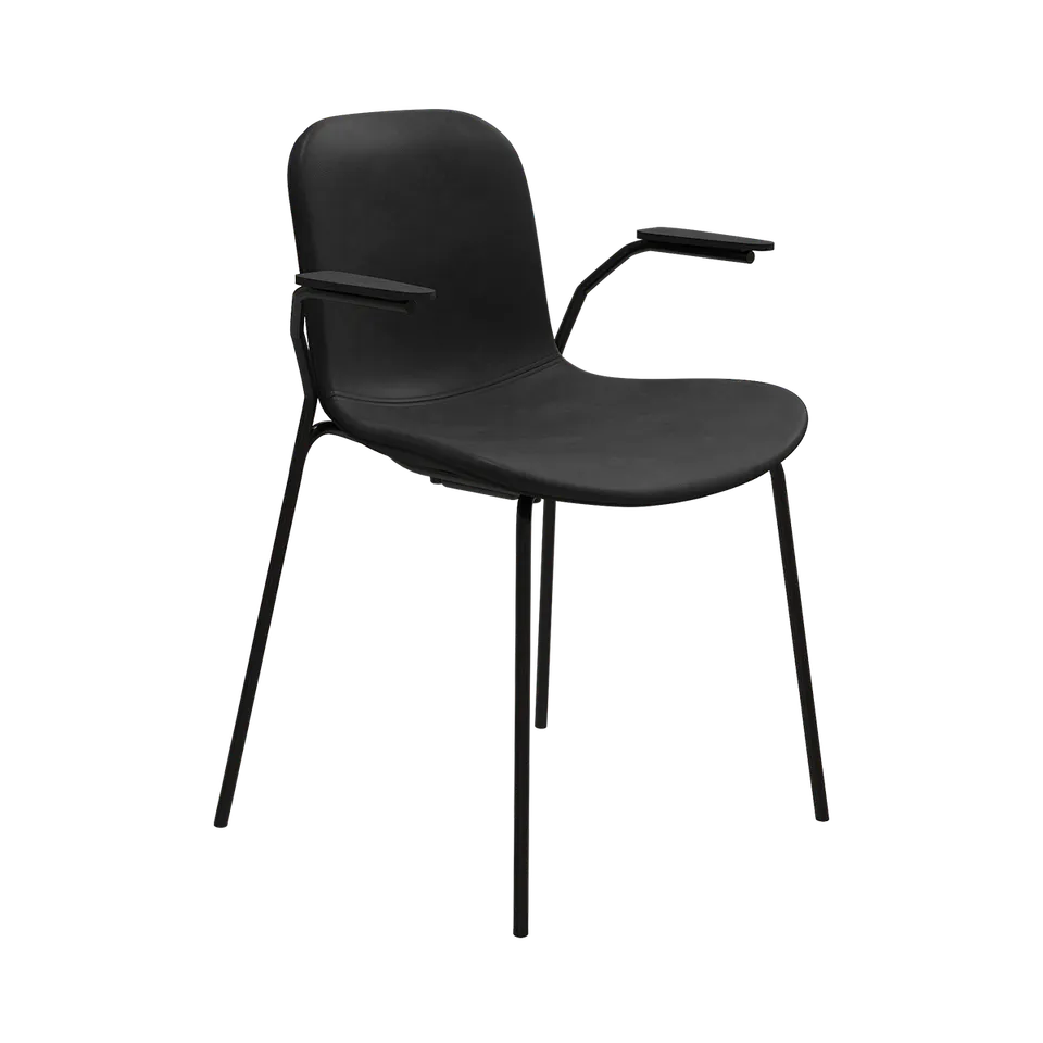 norr-11-langue-chaise-accoudoirs-gris-ch-ne-noir image 1