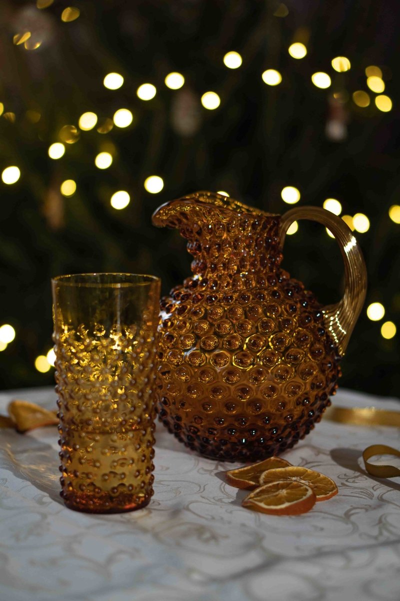 klimchi-hobnail-carafe-ambre-anse-dor-e-2-l-cristal image 2