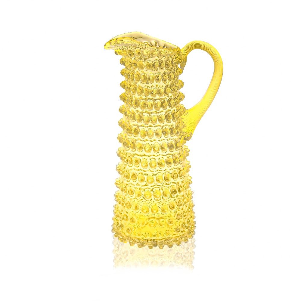klimchi-hobnail-pichet-1-l-citrine-jaune-en-verre image 1