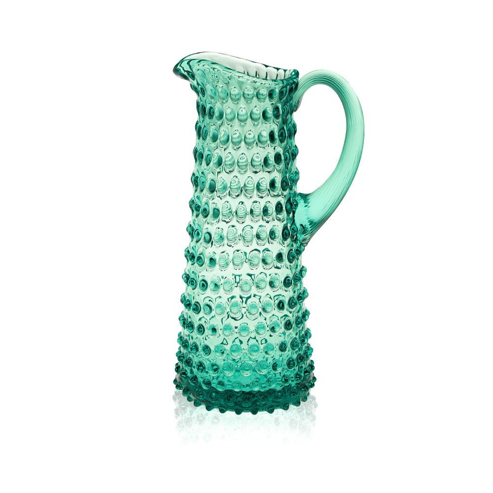 klimchi-hobnail-beryl-carafe-verre-vert-1000-ml image 1