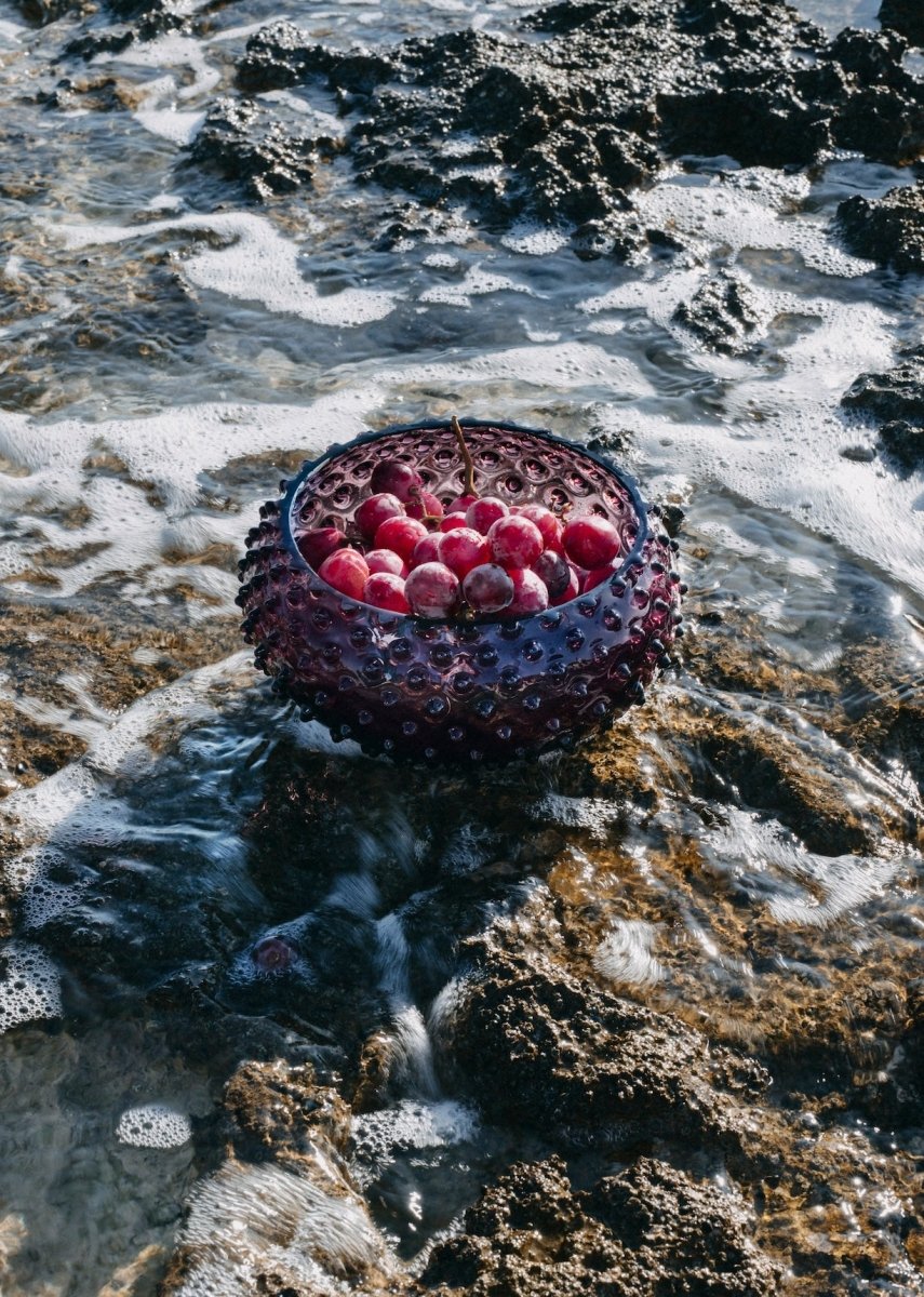 klimchi-hobnail-bol-en-verre-violet-picots-cristal image 2