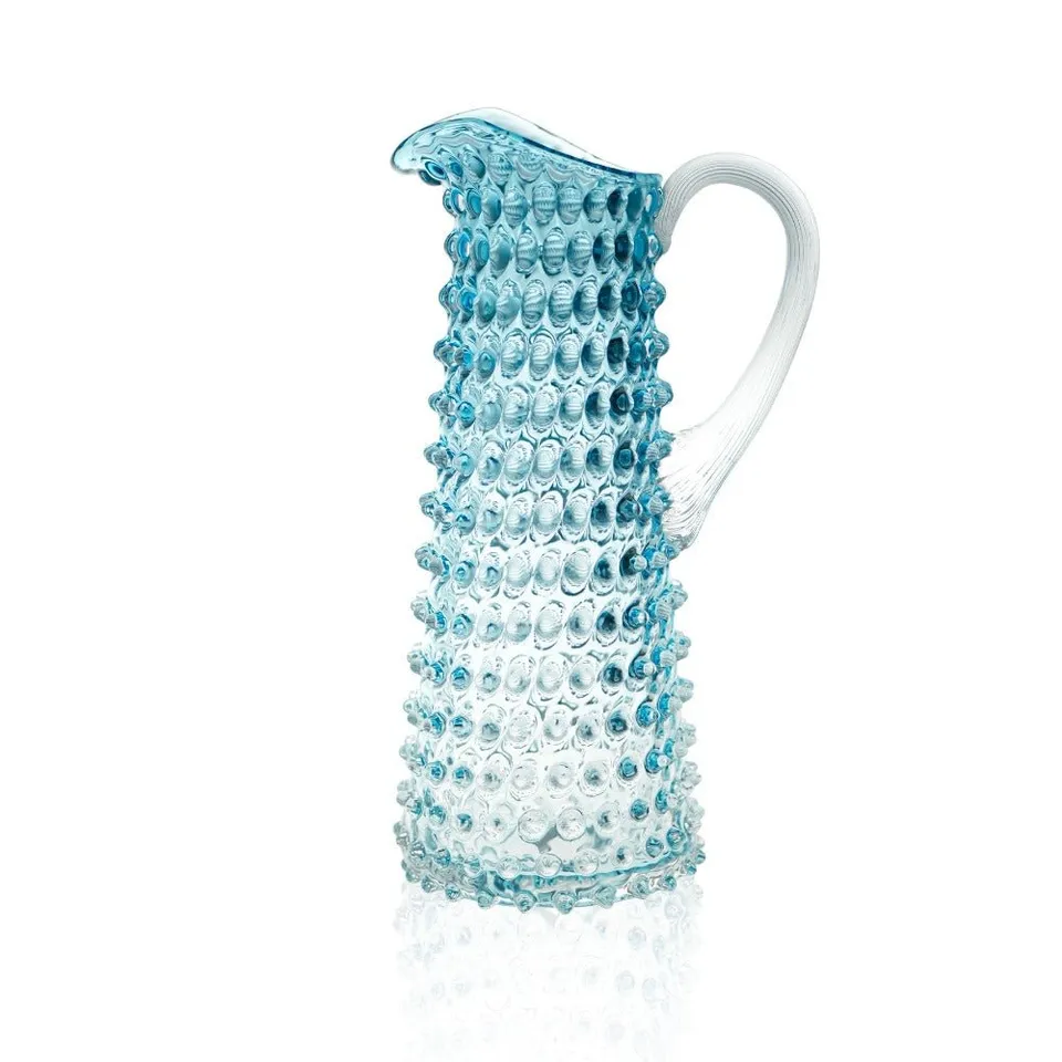 klimchi-hobnail-carafe-verre-aquamarine-1-l-cristal image 1