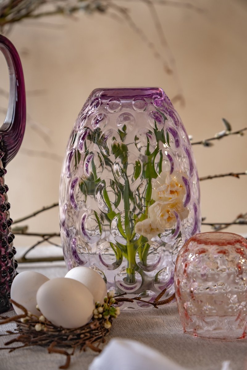 klimchi-kugel-vase-ovale-lilas-en-verre-souffl-bouche image 2
