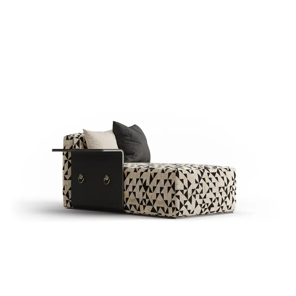 bablanc-dada-chaise-longue-cuir-tissu-dor image 1