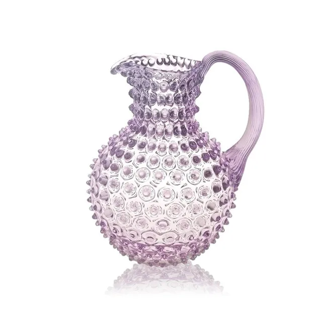 klimchi-hobnail-pichet-lilas-violet-2-l-verre-pois image 1