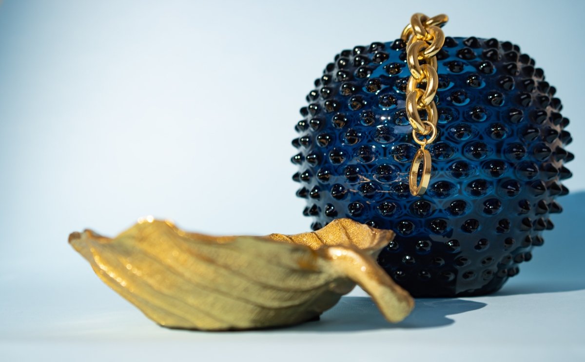 klimchi-hobnail-vase-rond-bleu-roi-cristal image 2