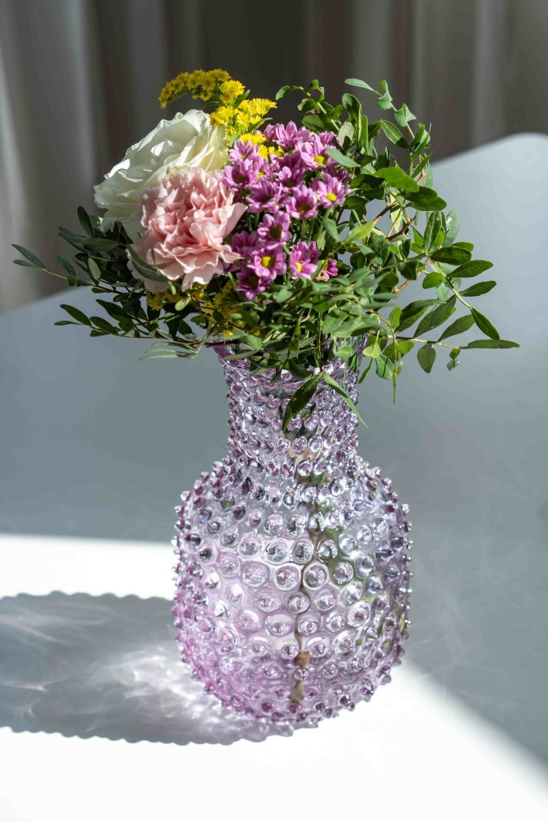 klimchi-hobnail-carafe-en-verre-lilas-2-l-sans-plomb image 7