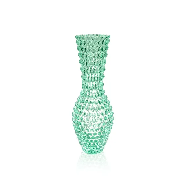 klimchi-fugu-vase-b-ryl-vert-en-verre-transparent-moderne image 1