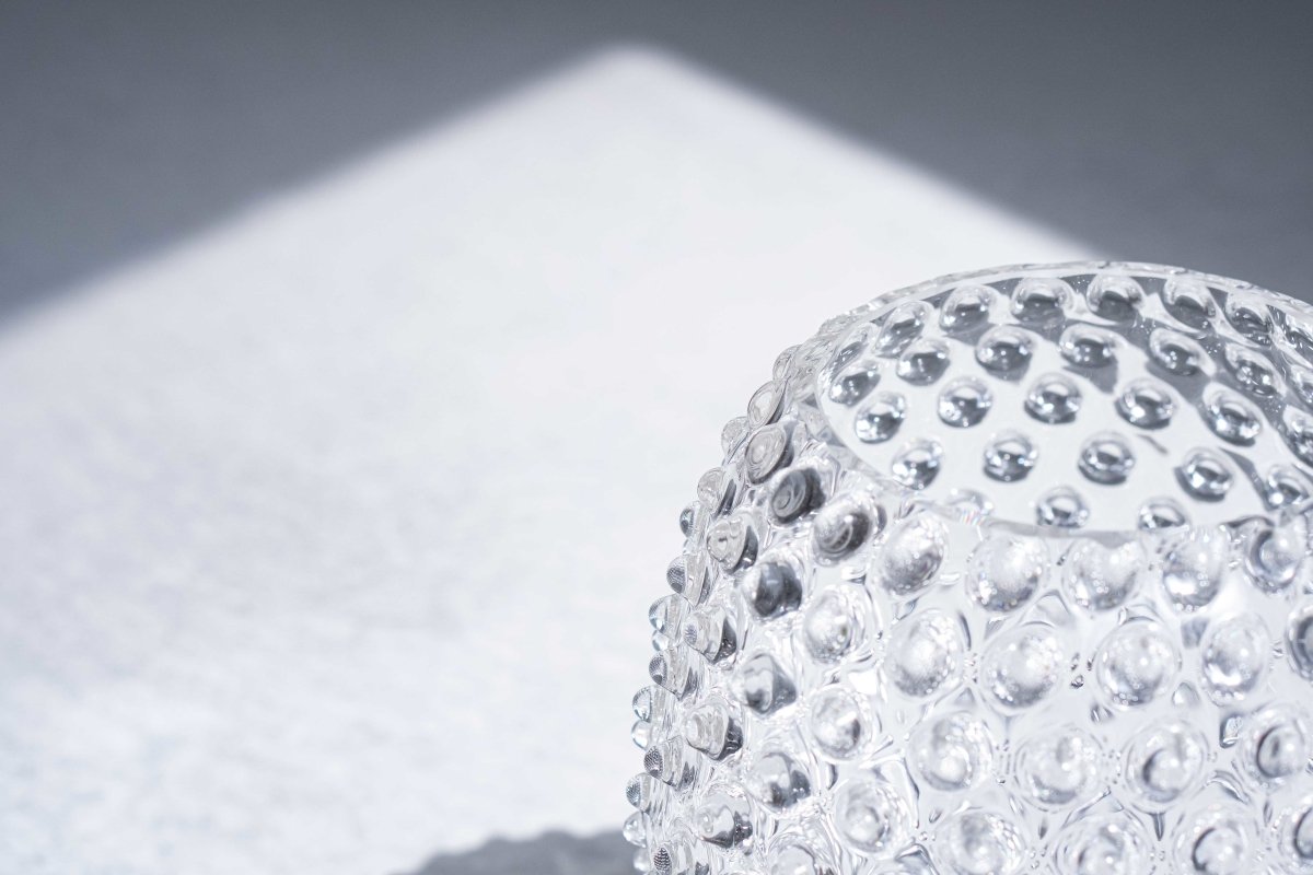 klimchi-hobnail-vase-ovale-cristal-transparent image 3