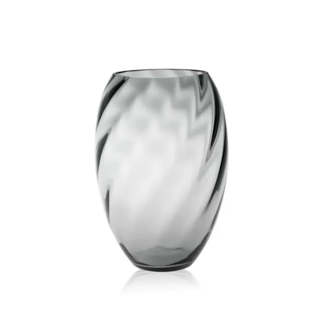 klimchi-marika-vase-ovale-grey-smoke-cristal-sans-plomb image 1