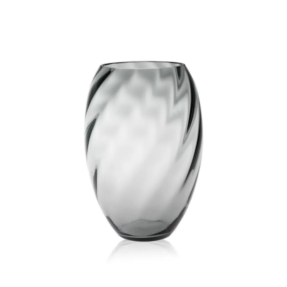 klimchi-marika-vase-ovale-grey-smoke-cristal-sans-plomb image 1