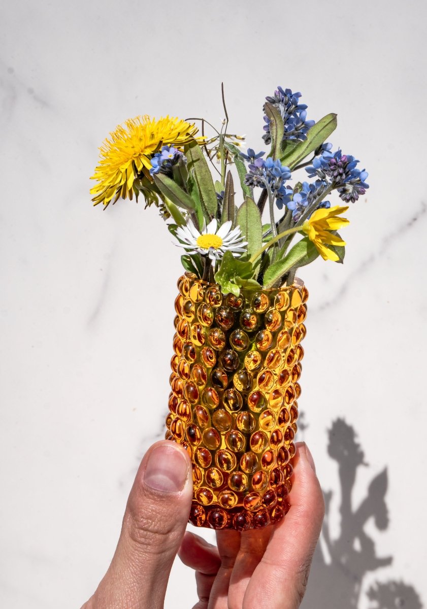 klimchi-hobnail-amber-mini-vase-ambre-l-unit image 2