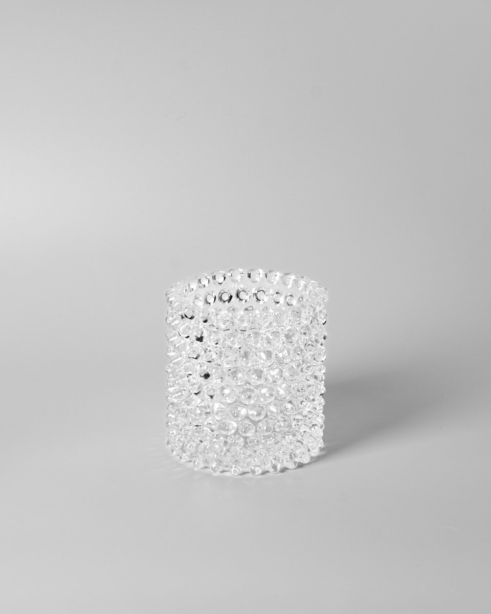 klimchi-hobnail-bougeoir-cristal-transparent-petit-vase image 2