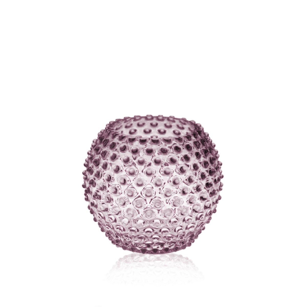 klimchi-hobnail-vase-rond-underlay-violet-verre image 1