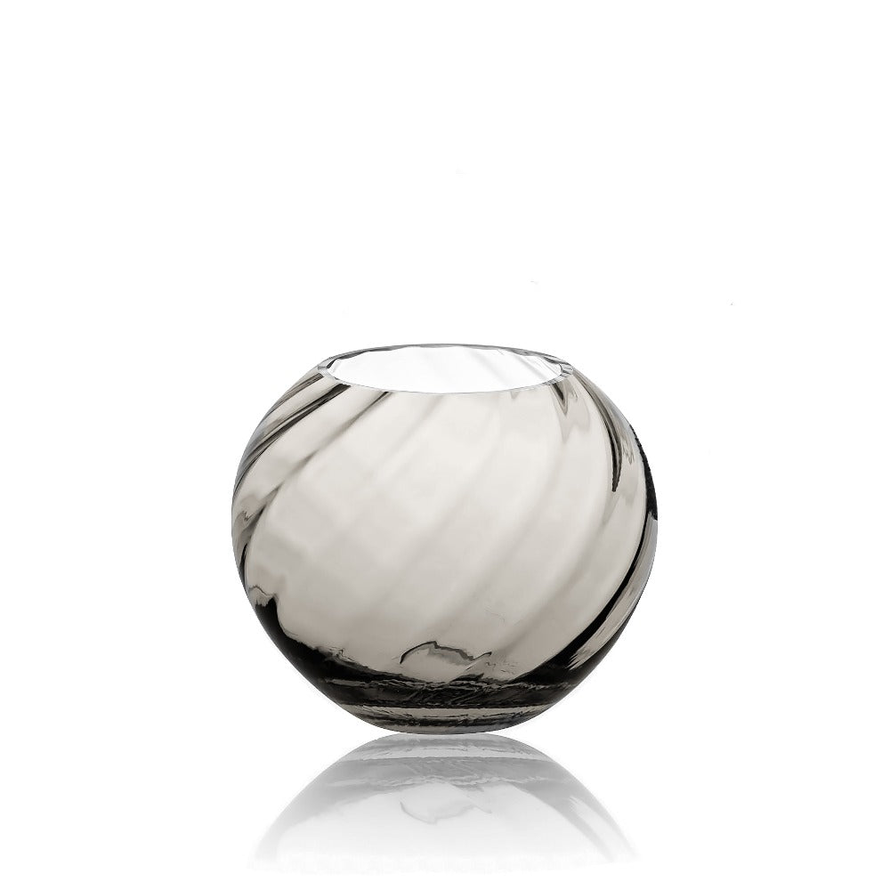 klimchi-marika-vase-rond-noir-fum-cristal-petit-format image 1