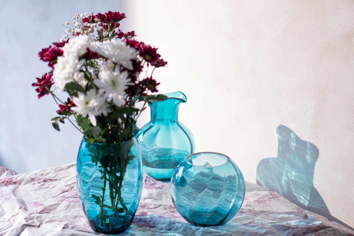 klimchi-marika-petit-vase-rond-aquamarine-bleu-sans-plomb image 2