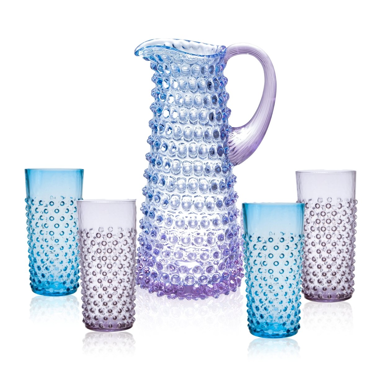 klimchi-hobnail-ensemble-carafe-verres-hauts-galaxy image 1
