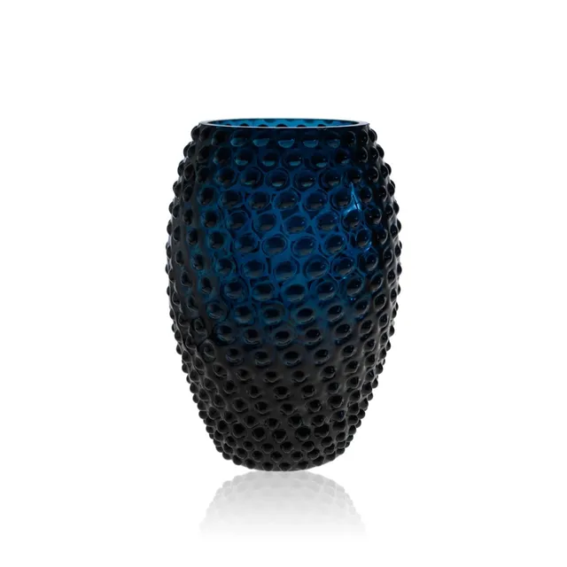 klimchi-hobnail-vase-ovale-bleu-roi-royal-blue image 1
