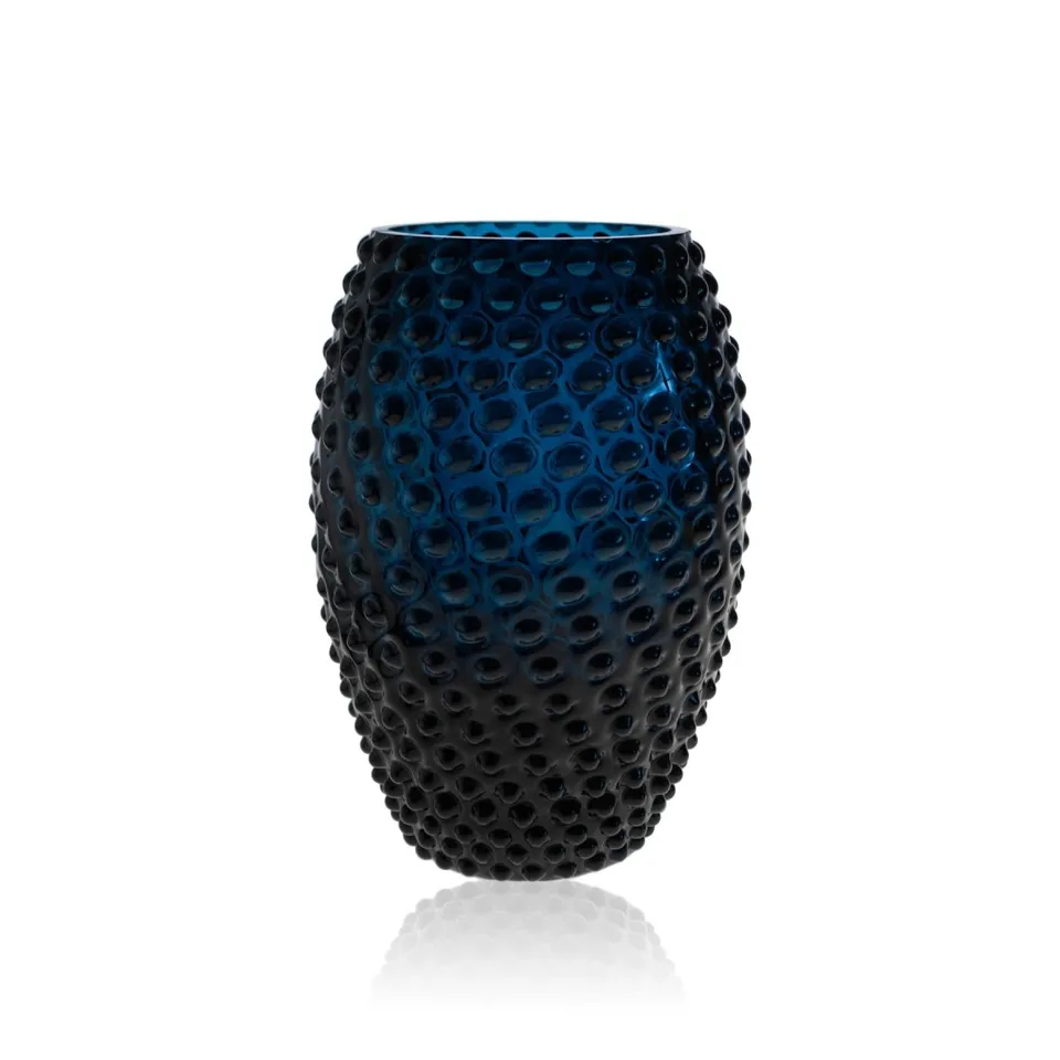 klimchi-hobnail-vase-ovale-bleu-roi-royal-blue image 1