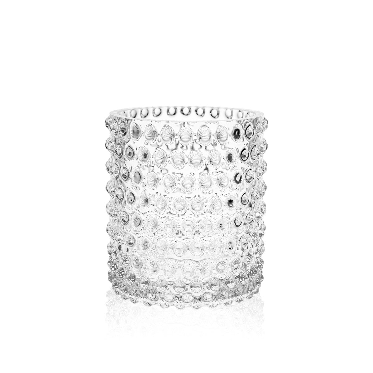 klimchi-hobnail-bougeoir-cristal-transparent-vase image 1