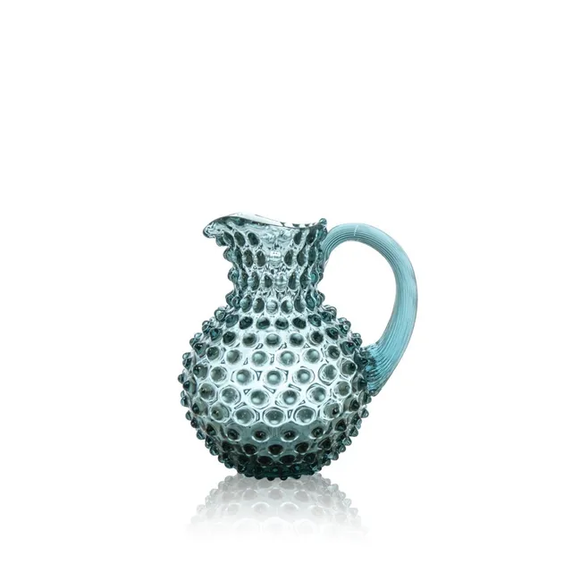 klimchi-hobnail-petit-pichet-verre-misty-blue-1-l image 1