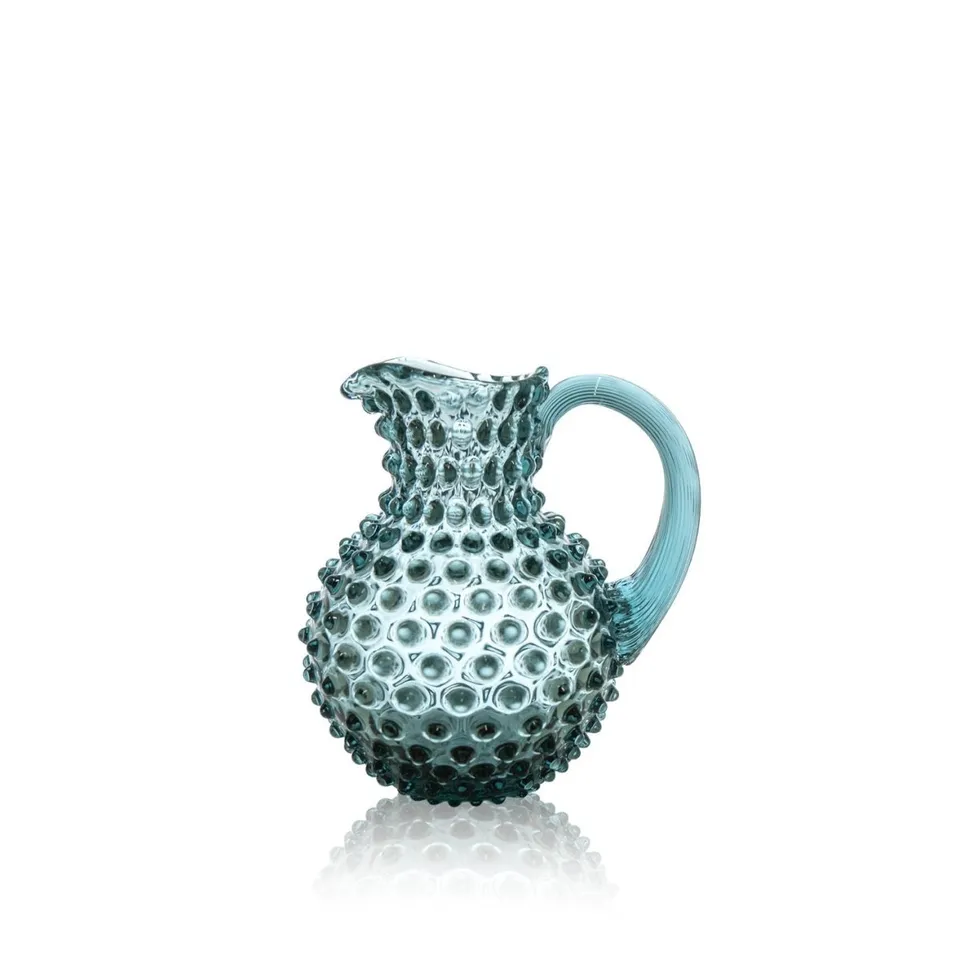 klimchi-hobnail-petit-pichet-verre-misty-blue-1-l image 1