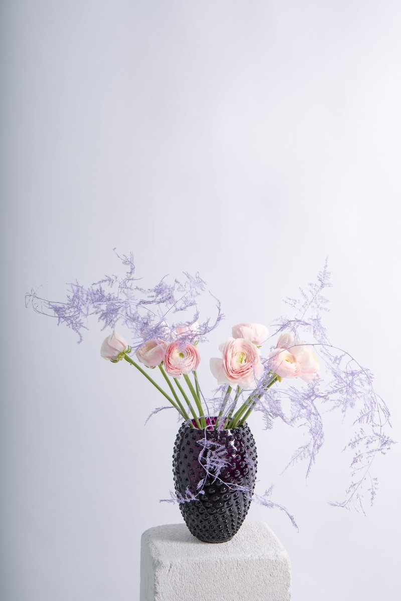 klimchi-hobnail-vase-ovale-violet-sans-plomb image 2