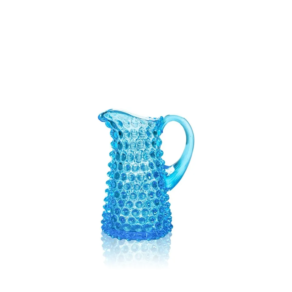 klimchi-hobnail-azure-mini-pichet-cristal-bleu-350-ml image 1