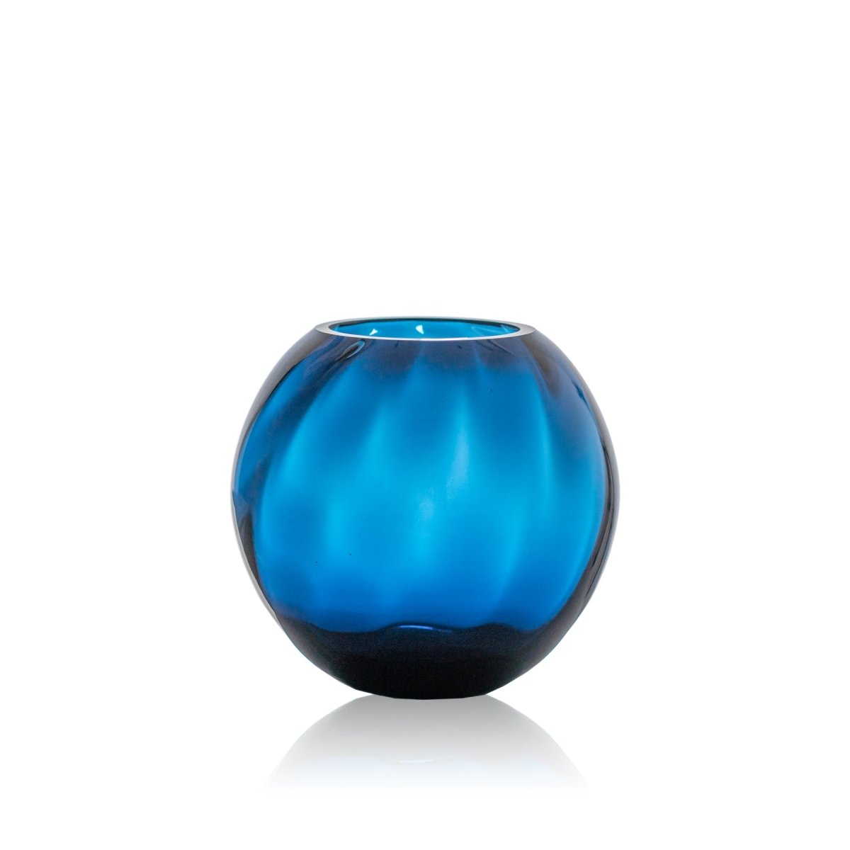 klimchi-marika-royal-blue-petit-vase-rond-bleu-roi-fleurs image 1