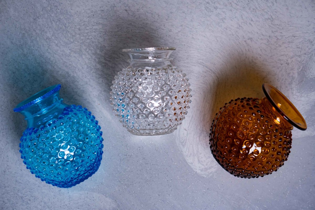 klimchi-hobnail-vase-col-azur-bleu-sans-plomb image 6