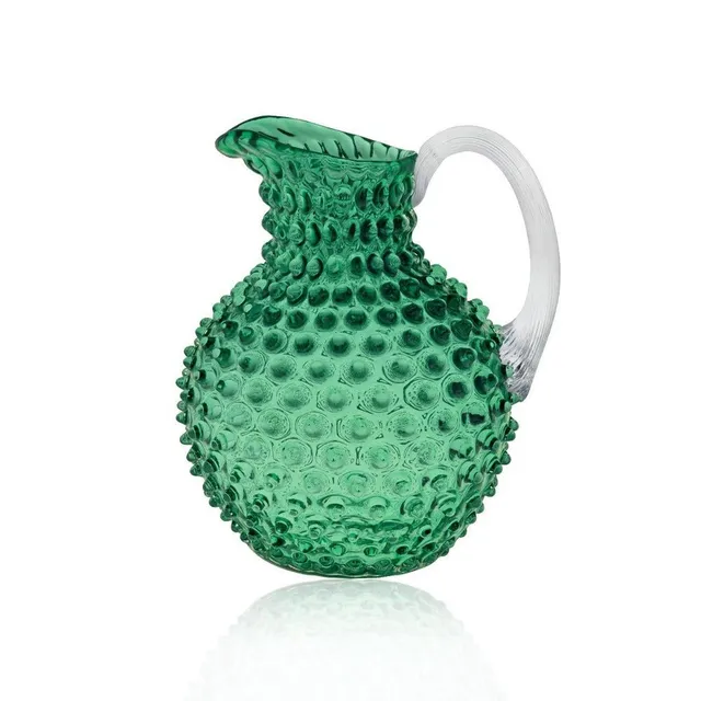 klimchi-hobnail-carafe-verre-vert-fonc-2-l-cristal image 1