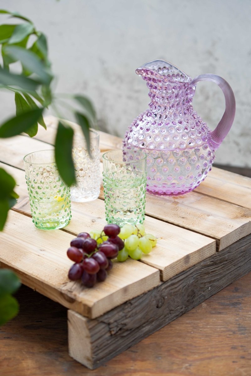 klimchi-hobnail-pichet-lilas-violet-2-l-verre-pois image 2