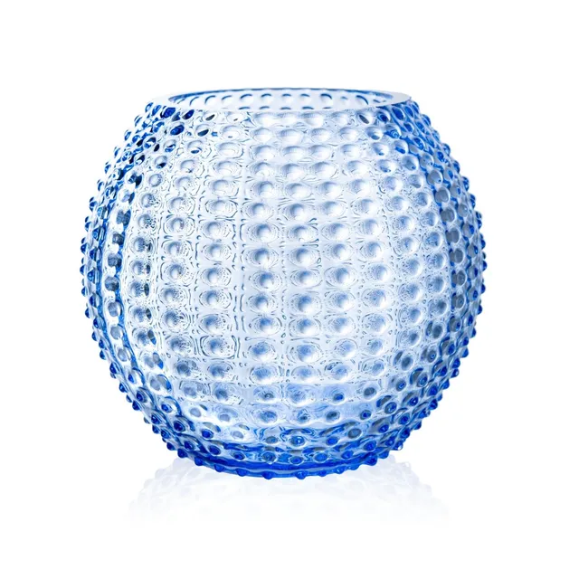 klimchi-hobnail-grand-vase-rond-bleu-clair-en-cristal image 1