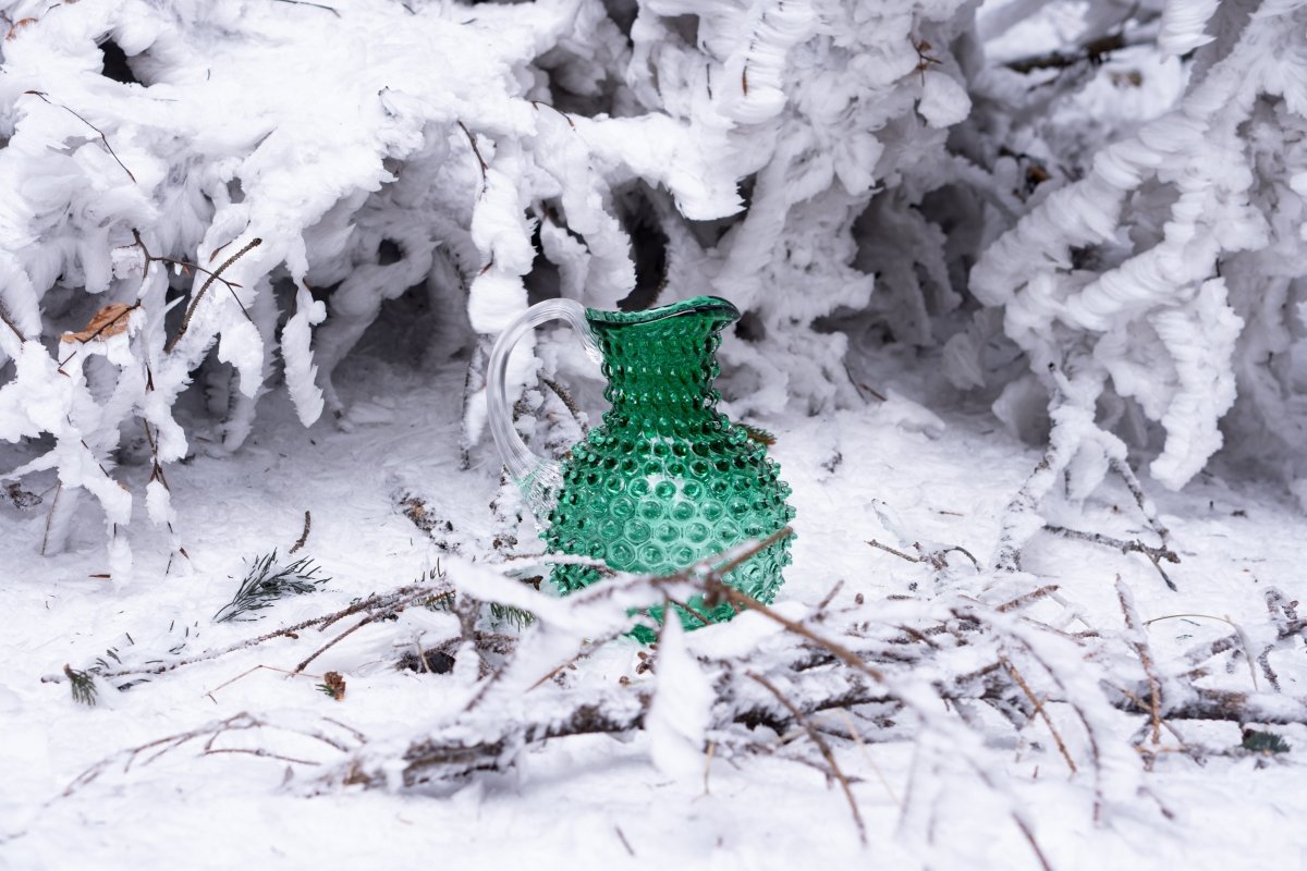 klimchi-hobnail-carafe-verre-vert-fonc-2-l-cristal image 4
