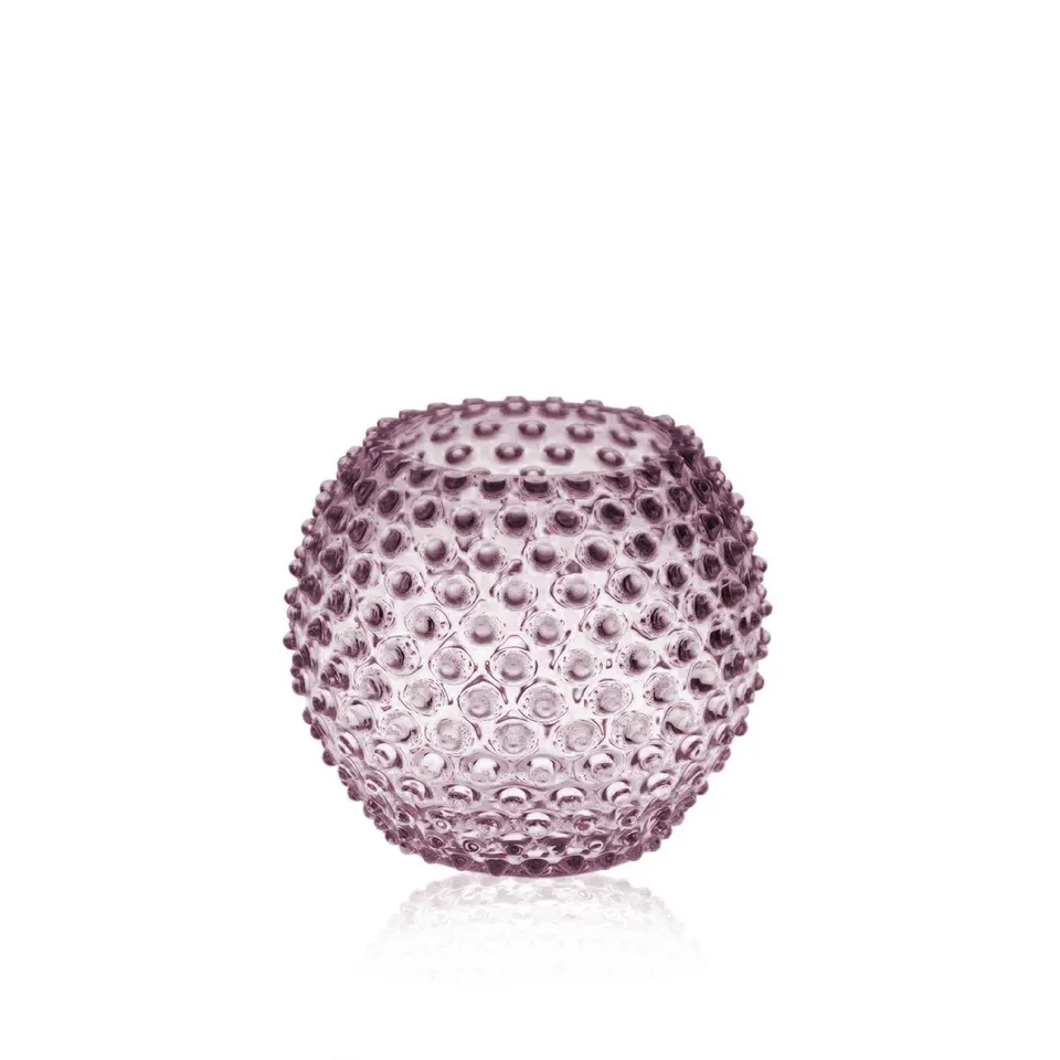 klimchi-hobnail-vase-rond-underlay-violet-verre image 1