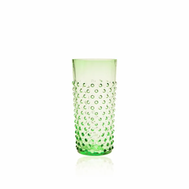 klimchi-hobnail-tumbler-haut-verre-vert-l-unit-400-ml image 1