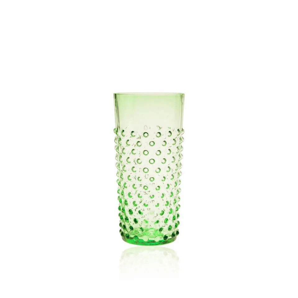 klimchi-hobnail-tumbler-haut-verre-vert-l-unit-400-ml image 1