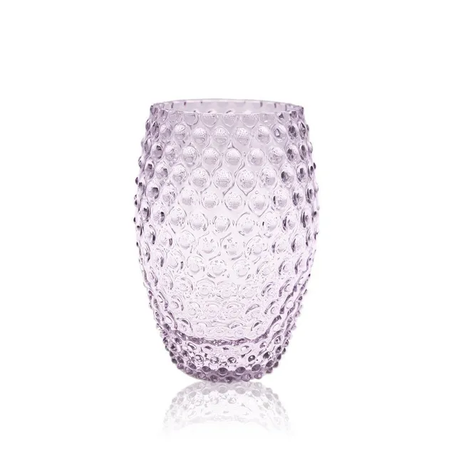 klimchi-hobnail-vase-ovale-cristal-lilas-lilac image 1