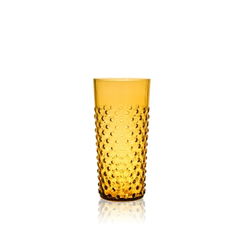 klimchi-hobnail-tumbler-haut-verre-ambre-l-unit-400-ml image 1