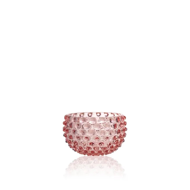klimchi-hobnail-rosaline-petit-bol-verre-rose-l-unit image 1
