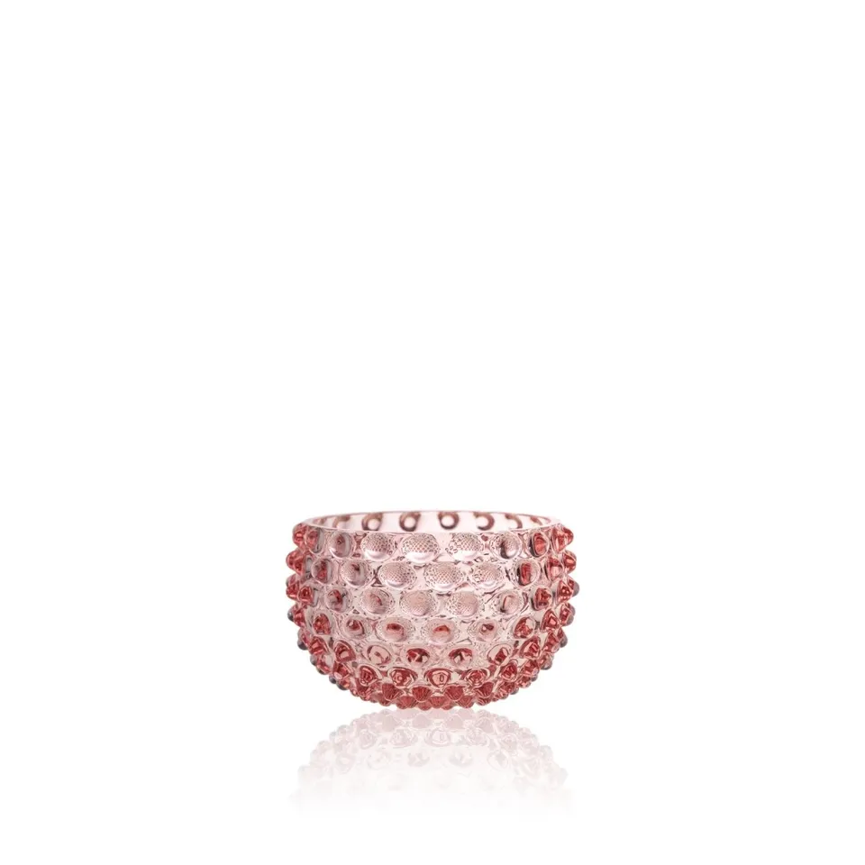 klimchi-hobnail-rosaline-petit-bol-verre-rose-l-unit image 1