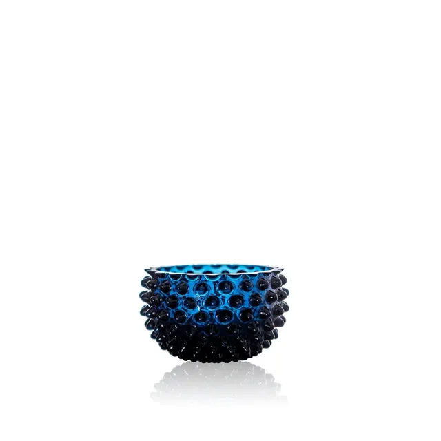 klimchi-hobnail-petit-bol-en-verre-bleu-royal-picots image 1