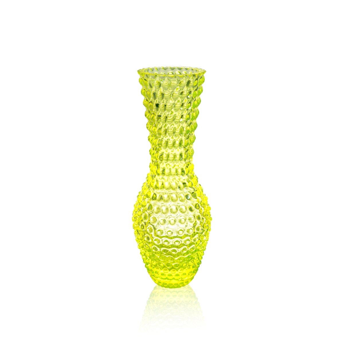 klimchi-fugu-vase-neon-citrine-vase-verre-jaune image 1